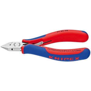 Knipex 77 42 115 Electronics Diagonal Cutter Pointed Jaws chrome-plated 115mm Gr